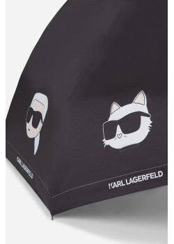 Karl Lagerfeld Jeans dámsky dáždnik Ikon čierny