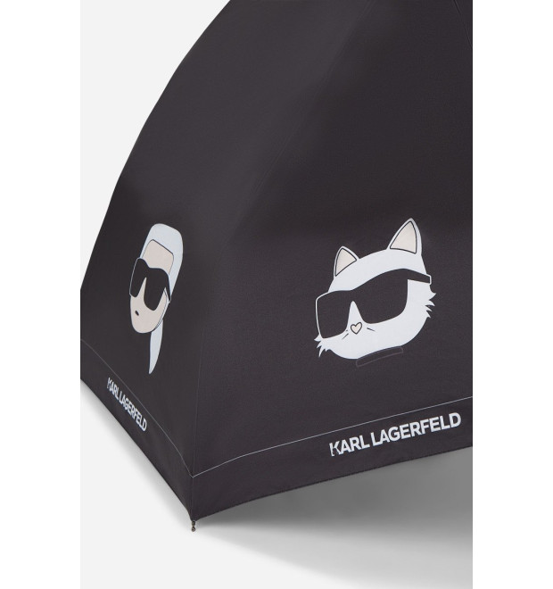 Karl Lagerfeld Jeans dámsky dáždnik Ikon čierny Karl Lagerfeld Jeans dámsky dáždnik Ikon čierny