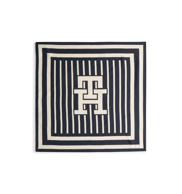Tommy Hilfiger hodvábna šatka CHIC tmavomodrá Tommy Hilfiger hodvábna šatka CHIC tmavomodrá
