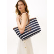 Tommy Hilfiger kabelka pruhovaná modro-hnedá Tommy Hilfiger kabelka pruhovaná modro-hnedá