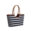 Tommy Hilfiger kabelka pruhovaná modro-hnedá Tommy Hilfiger kabelka pruhovaná modro-hnedá