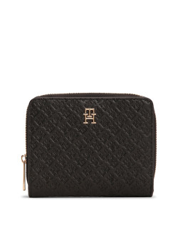 Tommy Hilfiger peňaženka s monogramom čierna