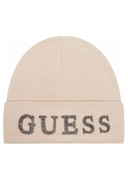 Guess dámska zimná čiapka s nápisom béžová
