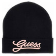 Guess dámska čiapka beanie s nápisom čierna Guess dámska čiapka beanie s nápisom čierna