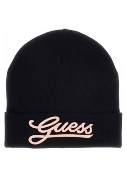 Guess dámska čiapka beanie s nápisom čierna