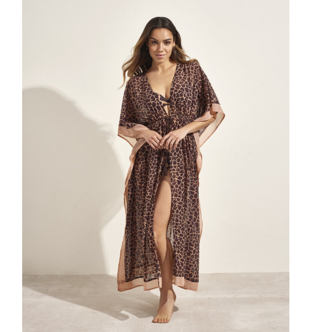 Selmark dámsky kaftan hnedý Selmark dámsky kaftan hnedý