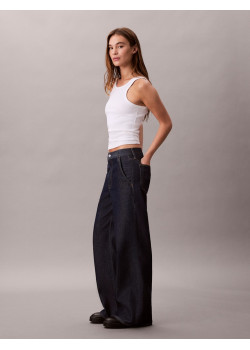 Calvin Klein dámske rifle Ultra High Rise Relaxed Indigo modré