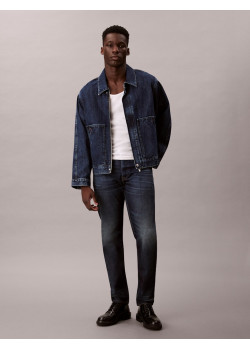 Calvin Klein Jeans pánske rifle Thermal Taper tmavomodré