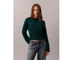 Calvin Klein Jeans dámsky hladký sveter zelený