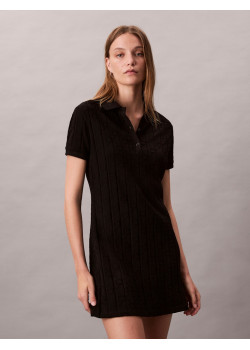 Calvin Klein Jeans dámske polo šaty čierne