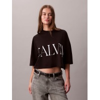 Calvin Klein dámske crop tričko s grafickou potlačou čierne Calvin Klein dámske crop tričko s grafickou potlačou čierne