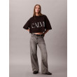 Calvin Klein dámske crop tričko s grafickou potlačou čierne Calvin Klein dámske crop tričko s grafickou potlačou čierne