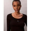 Calvin Klein dámske tričko s dlhým rukávom Ribbed Cotton čierne Calvin Klein dámske tričko s dlhým rukávom Ribbed Cotton čierne