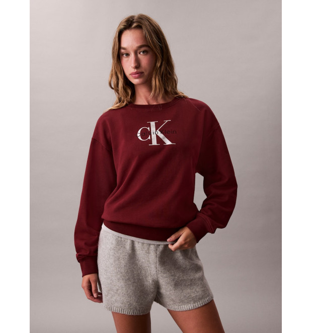 Calvin Klein Jeans dámska mikina s logom bordová
