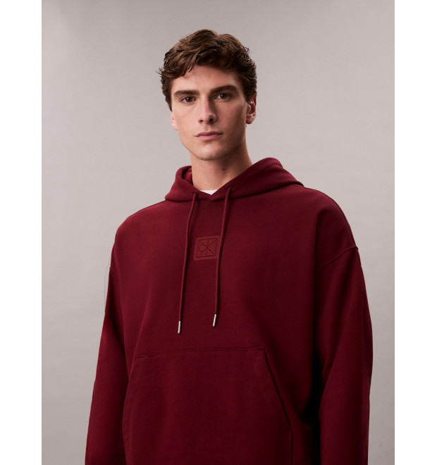 Calvin Klein pánska mikina s kapucňou a minimalistickým logom bordová Calvin Klein pánska mikina s kapucňou a minimalistickým logom bordová