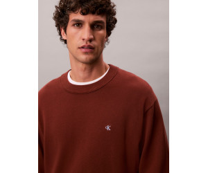 Calvin Klein Jeans pánsky bavlnený sveter červená