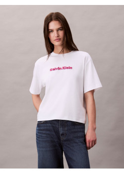 Calvin Klein dámske tričko s vyšitým logom biele