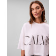 Calvin Klein dámske crop tričko s grafickou potlačou biele