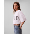 Calvin Klein dámske crop tričko s grafickou potlačou biele