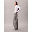 Calvin Klein dámske tričko s dlhým rukávom Ribbed Cotton biele