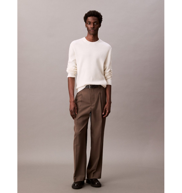 Calvin Klein pánsky elegantný štrukturovaný sveter biely Calvin Klein pánsky elegantný štrukturovaný sveter biely