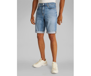 Calvin Klein Jeans pánske vyhrnuté rifľové kraťasy modré