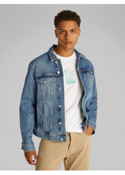 Calvin Klein Jeans pánska rifľová bunda Slim modrá