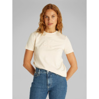 Calvin Klein Jeans Dámske Tričko Regular Fit béžové Calvin Klein Jeans Dámske Tričko Regular Fit béžové