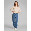 Calvin Klein Jeans dámska krátka bavlnená mikina béžová Calvin Klein Jeans dámska krátka bavlnená mikina béžová