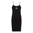Calvin Klein slim monogram cami šaty čierne