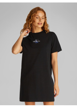 Calvin Klein Jeans krátke dámske šaty slim fit čierne