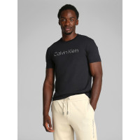 Calvin Klein Textured Embroidery pánske tričko čierne
