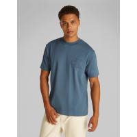Calvin Klein Jeans pánske bavlnené tričko s logom modré