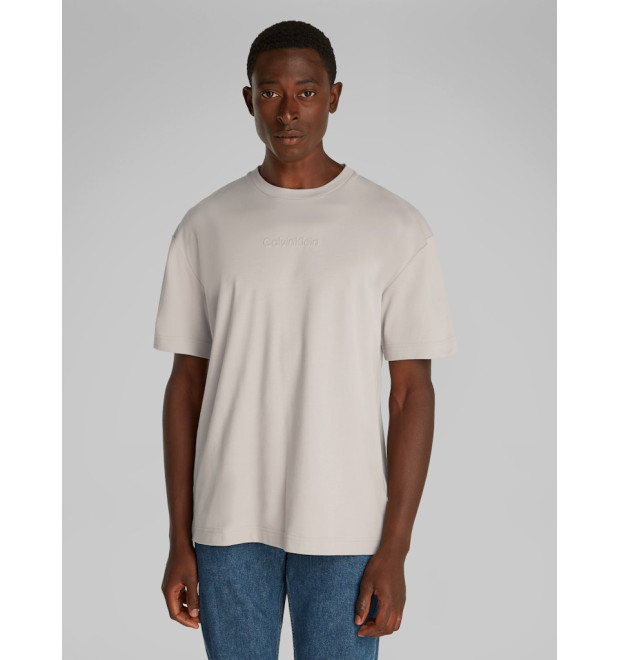 Calvin Klein Pánske Bavlnené Tričko sivé Calvin Klein Pánske Bavlnené Tričko sivé