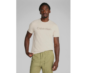 Calvin Klein Textured Embroidery pánske tričko béžové