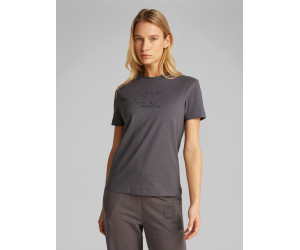 Calvin Klein Jeans Dámske Tričko Regular Fit tmavosivé