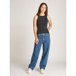 Calvin Klein slim ribbed top spraná čierna Calvin Klein slim ribbed top spraná čierna
