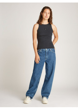 Calvin Klein slim ribbed top spraná čierna