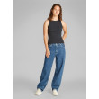 Calvin Klein slim ribbed top spraná čierna Calvin Klein slim ribbed top spraná čierna