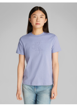 Calvin Klein Jeans Dámske Tričko Regular Fit fialové