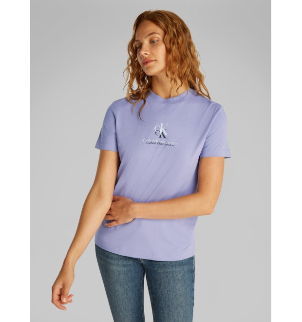 Calvin Klein jeans tričko shadow graphic fialové