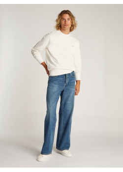 Calvin Klein Jeans pánska hladká mikina s logom béžová