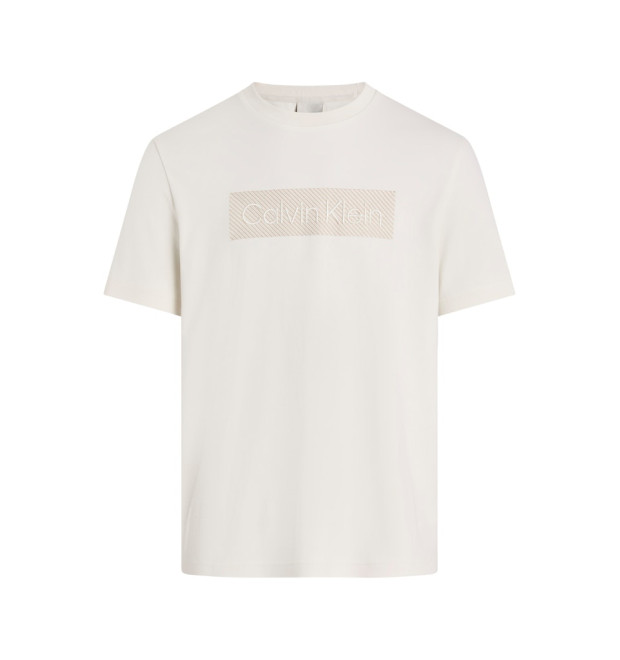 Calvin Klein Pánske Tričko Regular Fit s nášivkou biele Calvin Klein Pánske Tričko Regular Fit s nášivkou biele