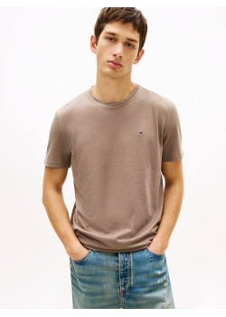 Tommy Jeans tričko Jaspe hnedé
