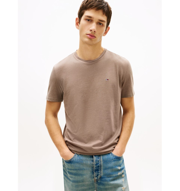 Tommy Jeans tričko Jaspe hnedé