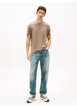 Tommy Jeans tričko Jaspe hnedé