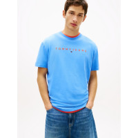Tommy Jeans tričko s vyšívaným logom svetlomodré Tommy Jeans tričko s vyšívaným logom svetlomodré