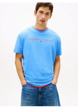Tommy Jeans tričko s vyšívaným logom svetlomodré