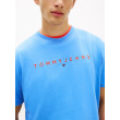 Tommy Jeans tričko s vyšívaným logom svetlomodré Tommy Jeans tričko s vyšívaným logom svetlomodré