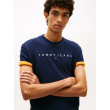 Tommy Jeans tričko s vyšívaným logom modré